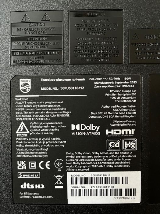 TELEWIZOR PHILIPS 50PUS8118/12 - uszkodzona matryca