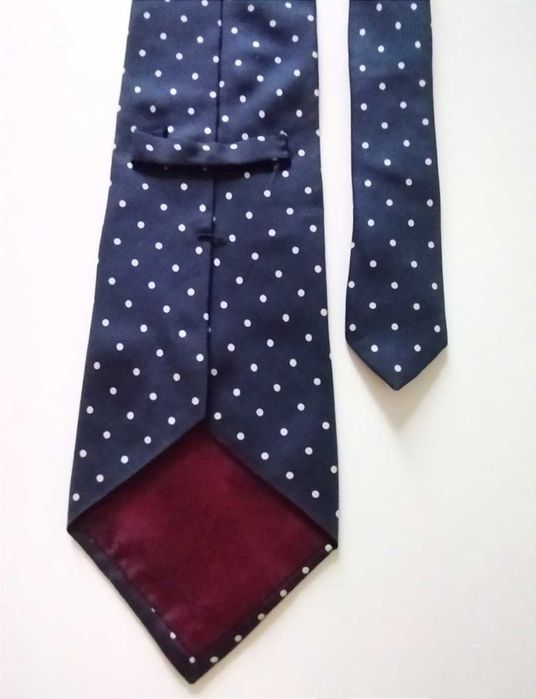 Krawat w kropki elegancki 100% SILK Seta Jedwab