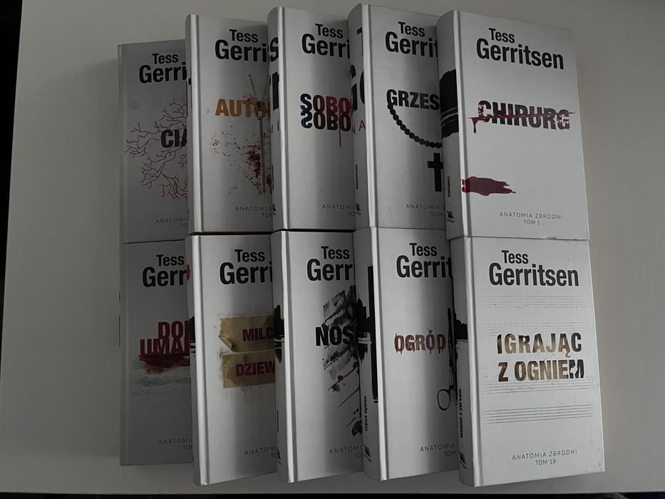 Tess Gerritsen Anatomia zbrodni - seria (Nowe, twarda okladka, 10 sztuk)