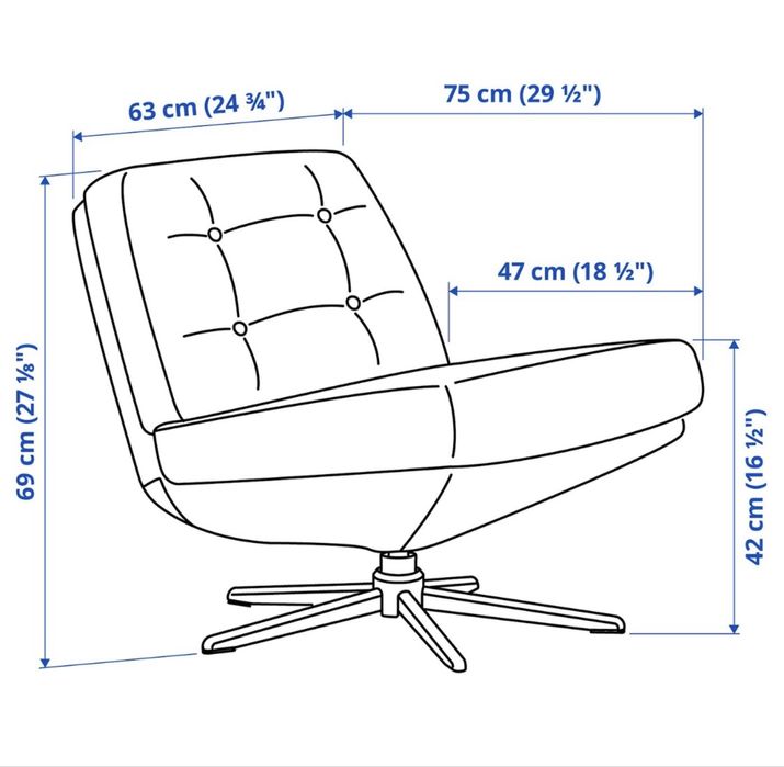 Fotel IKEA Dyvlinge obrotowy