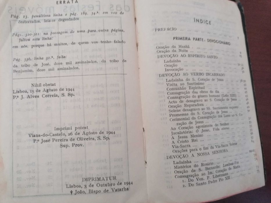 Manual de Oração Antigo (1944)