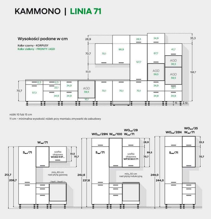 Meble kuchenne KAMMONO BLACK
