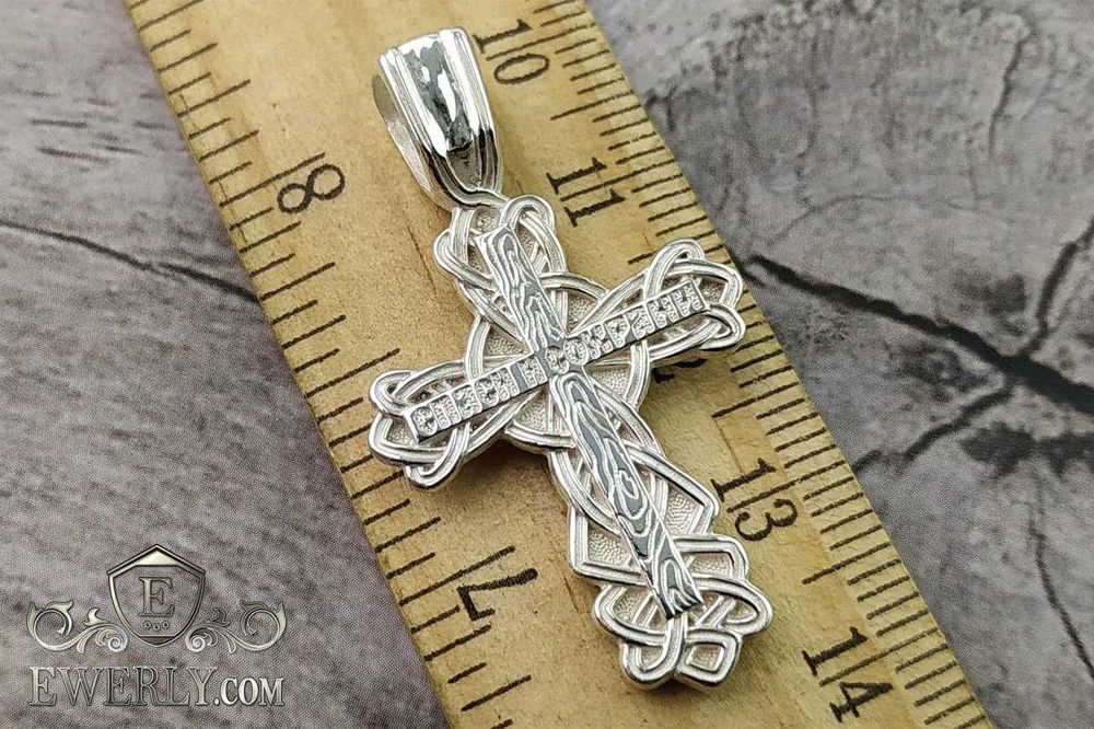 Серебряный православный крестик 925 пробы. Срібний хрест