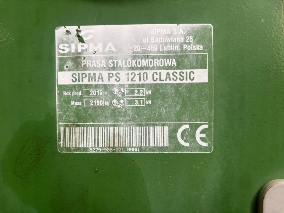 Prasa rolujaco belująca SIPMA PS1210 Classic