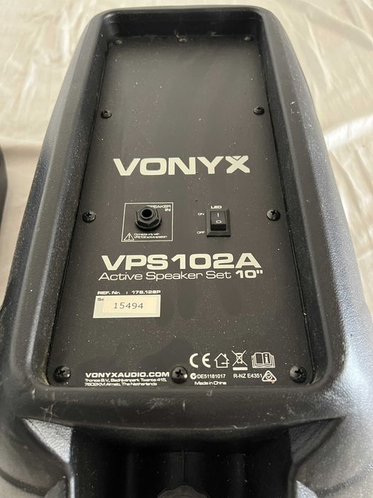 Par Colunas Ativas Vonyx VPS102A 10" 600W – Bluetooth/USB/SD