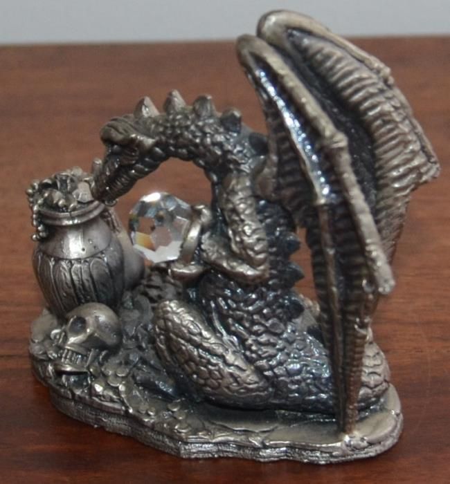 Dragão da saga Senhor dos Anéis – Artigo em estanho puro