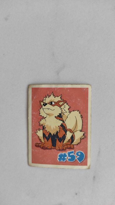 Naklejka #59 - Arcanine, Pokemon, Chipita, Chipicao, Nintendo, 95-01