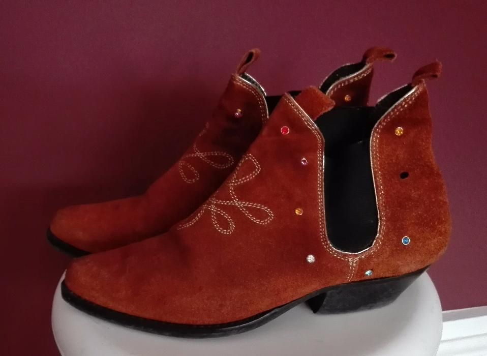 Botas ou botins, pele marca italiana