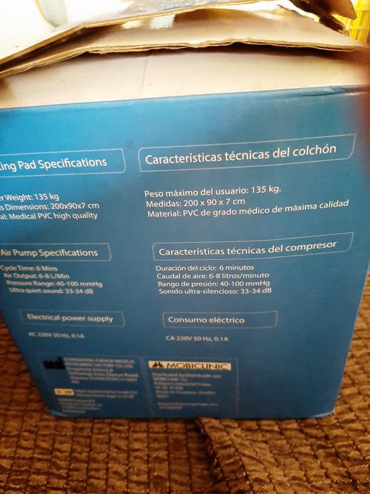 Colchão  anti escaras Mobiclinic.