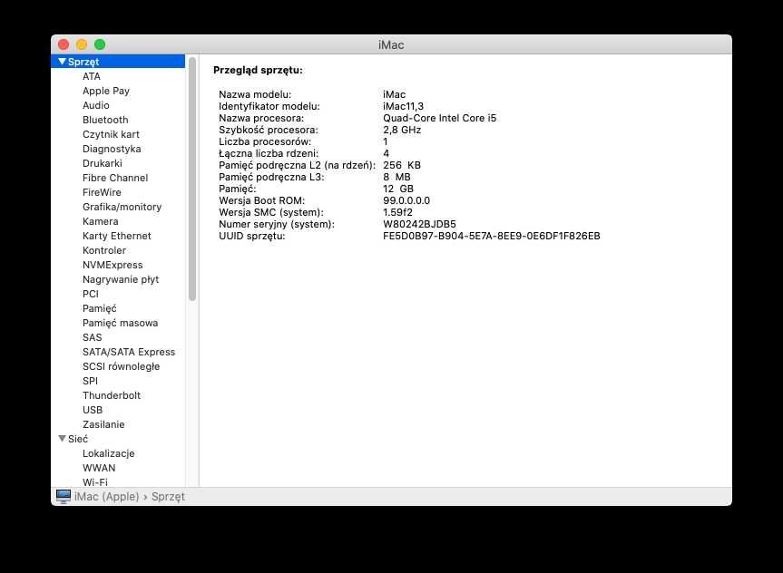 komputer Apple iMac 27" dysk 1TB grafika 1gb pamięć16gb all in one mac