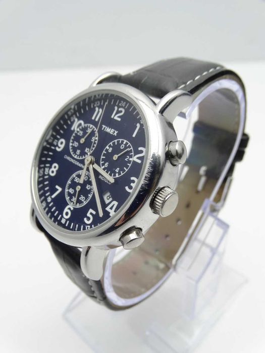 Zegarek Męski TIMEX Indiglo TW2R42600 Czarny Pasek