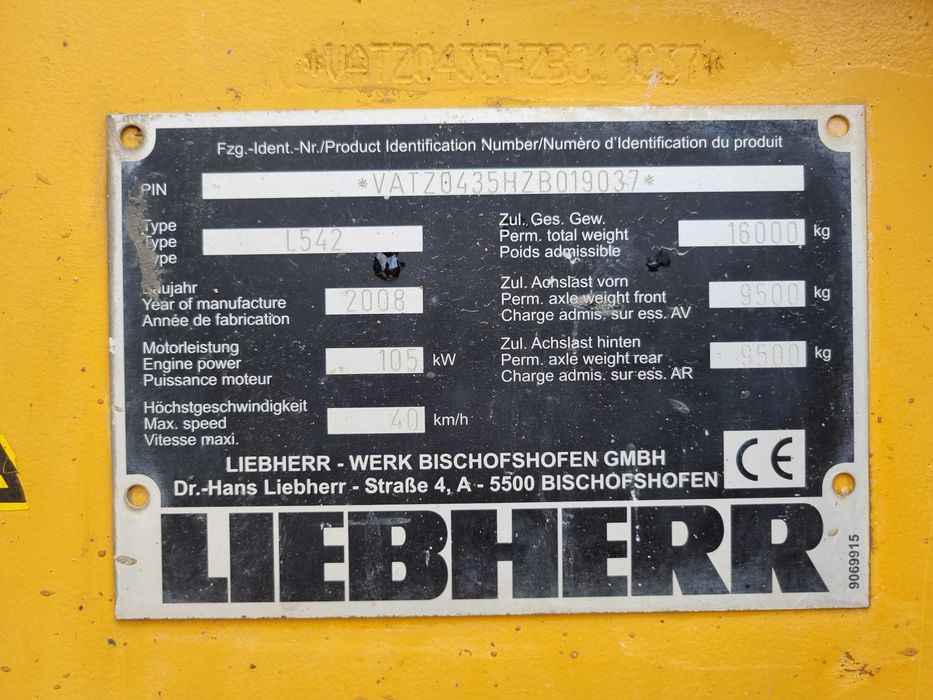 Ładowarka Liebherr  542, WAGA 17 ton  , bez DPF