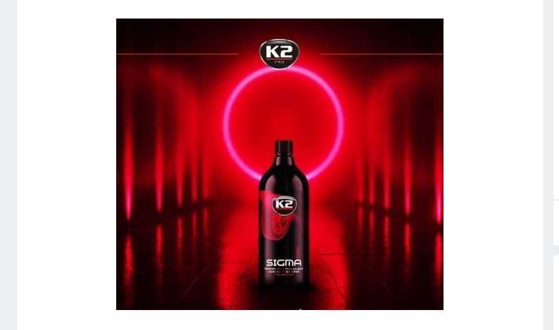 K2 SIGMA PRO 1L dressing czernidło do opon plastik +GRATIS