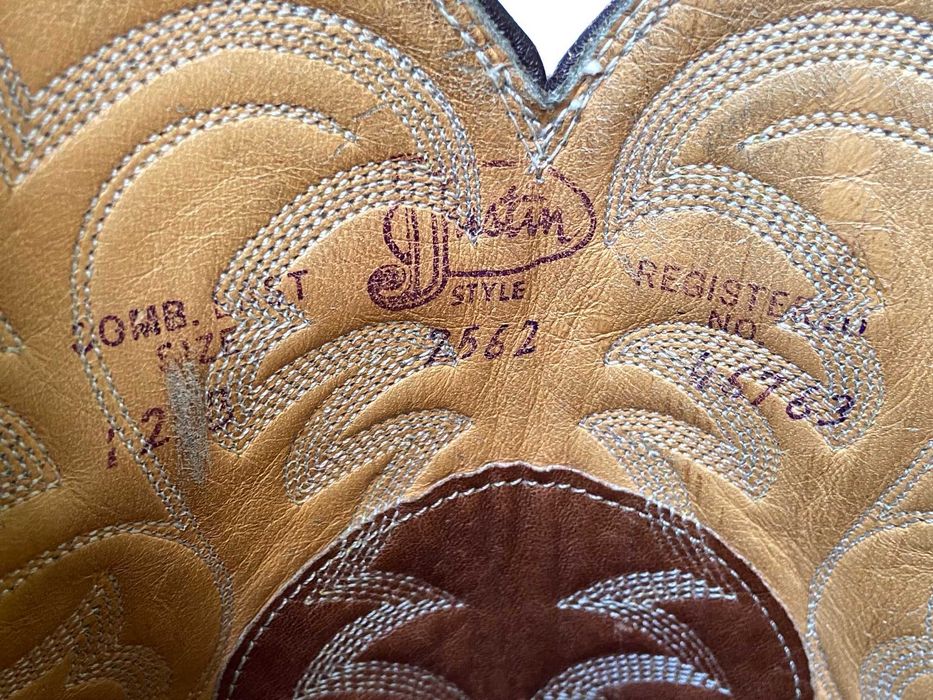 Кожаные ковбойские сапоги Justin,Made in USA