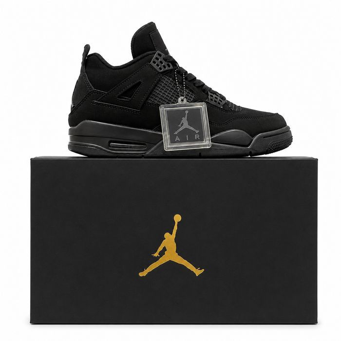 Кроссовки мужские Nike Air Jordan 4 Retro Black Cat CU1110-010 Найк Аир Джоржан 4 Size 42 Хіт Сезону