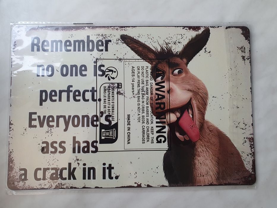 Metalowa blaszana tabliczka 20x30