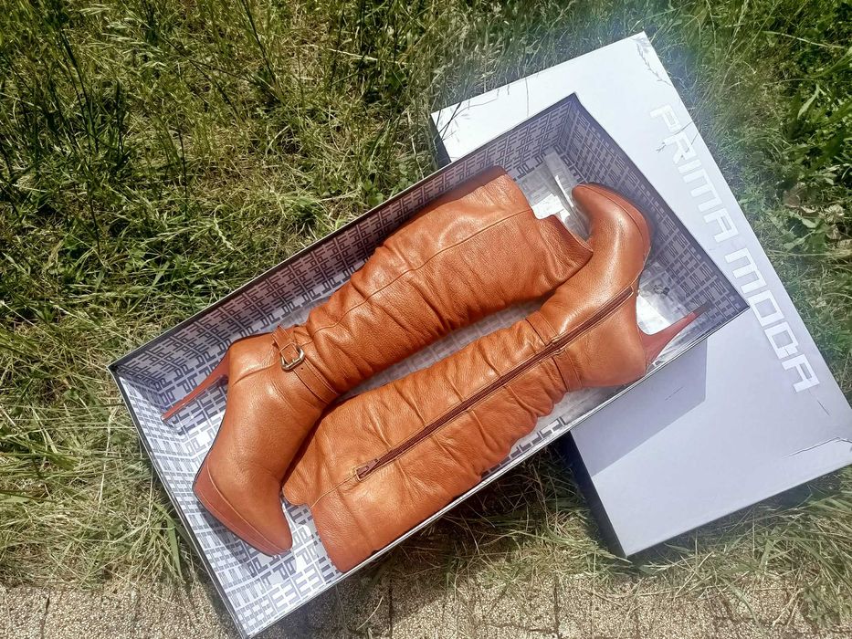 Kozaki skóra naturalna