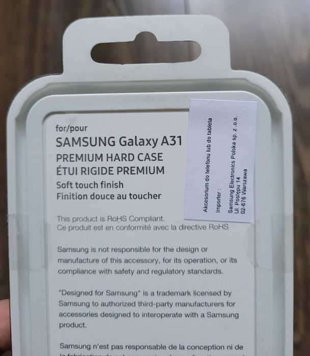 etui plecki Wits do Samsung Galaxy A31 czarne plastikowe twarde NOWE
