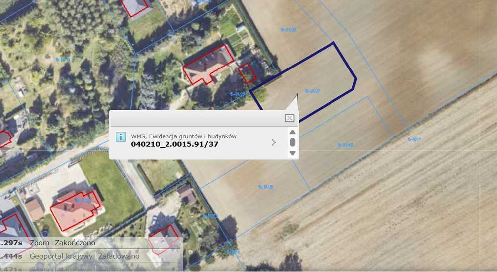 Działka budowlana z kanalizacją obok osiedla nowych domów