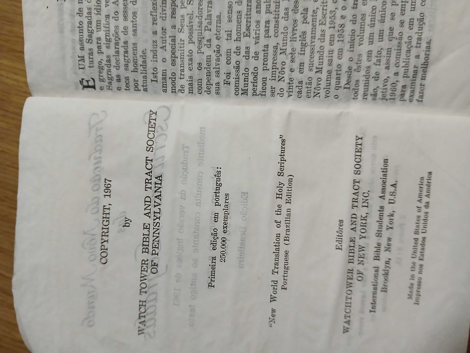 Tradução do Novo Mundo das Escrituras Sagradas (Edição Brasileira)