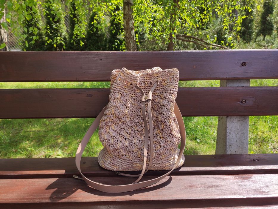 Torba worek z rafii handmade