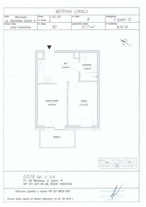 Vonder UpTown | apartament 2-pok. | 80