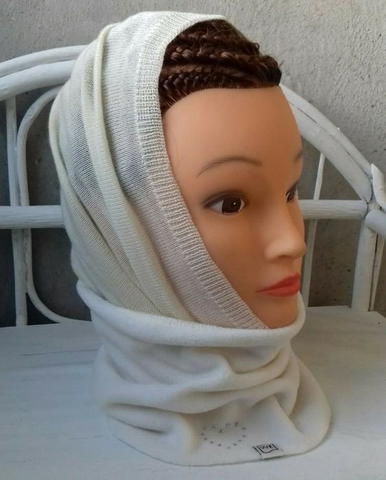 Снуд шарф труба бафф теплый головной убор женский снуд