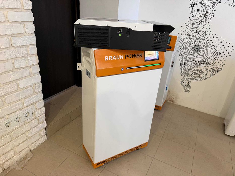 Гібридний інвертор SKE PH21-10.2K 10.2KW 48VDC + LiFePO4 батарея Braun Power 16 кВт·год 314Ah