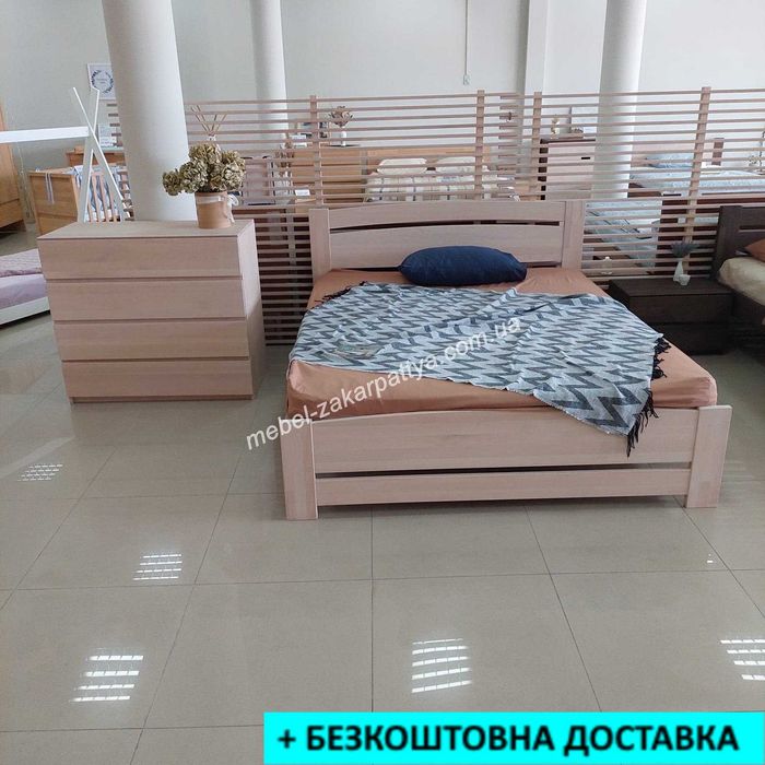 Ліжко деревяне двуспальне. Кровать деревянная бук 90,120,140,160х200. Ліжко двоспальне односпальне з шухлядами. Доставка БЕЗКОШТОВНО по всій Украні.