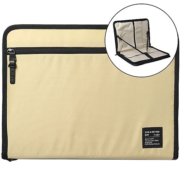 Pokrowiec Ringke Smart Zip Pouch na laptopa do 13'' z podstawką - beżo