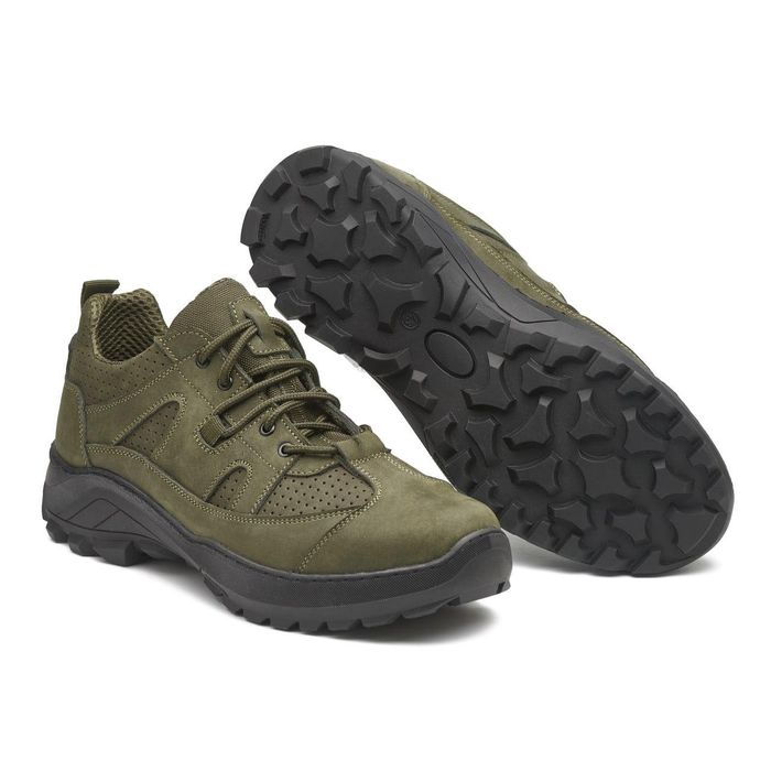 Тактичні літні шкіряні кросівки з перфорацією кроссовки тактические