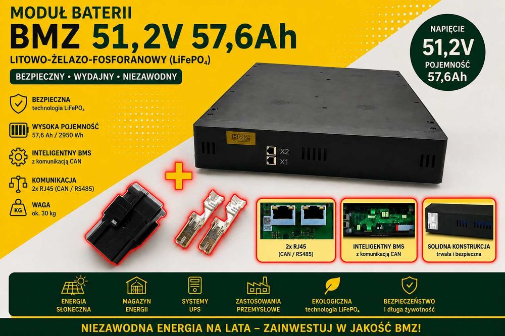 Акамулятор BNZ lifepo4 51.2v 57.6ah 2.9kWh НОВІ