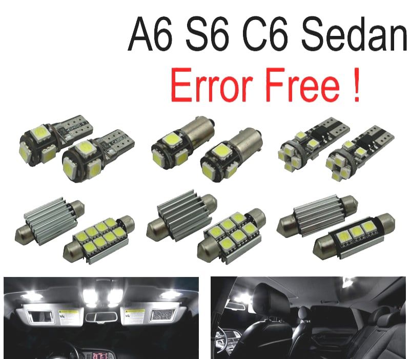 KIT COMPLETO 17 LAMPADAS LED INTERIOR AUDI A6 S6 RS6 C6 SEDAN 05-11
