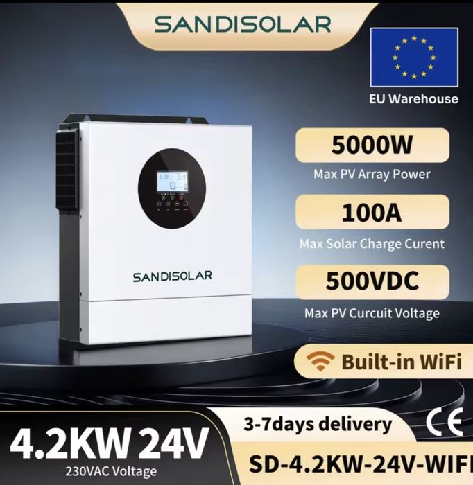Sandisolar 4кВт 24v c MPPT и Wi-Fi