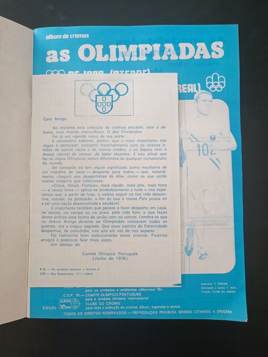 Caderneta as olimpiadas