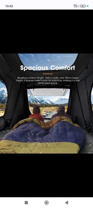 Namiot dachowy jak  fold wyprzedaż%  abs twarda obudowa 160cmx 210cm