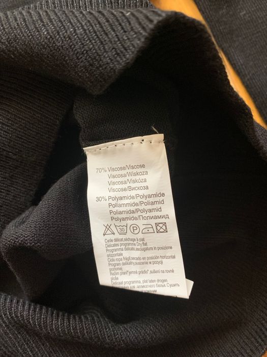 Sweter z golfem czarny rozmiar S