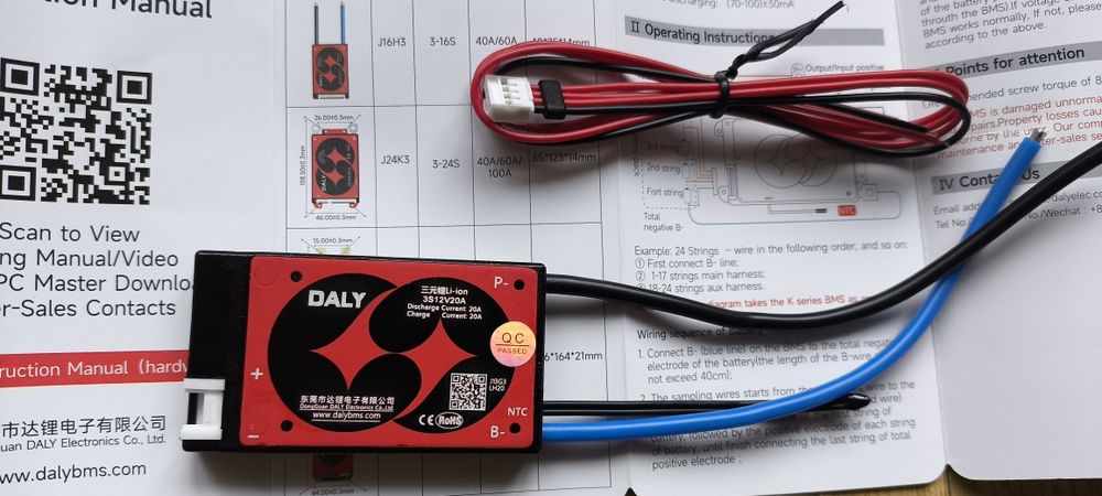 BMS  DALY  3S12V Układ zabezpieczający akumulator