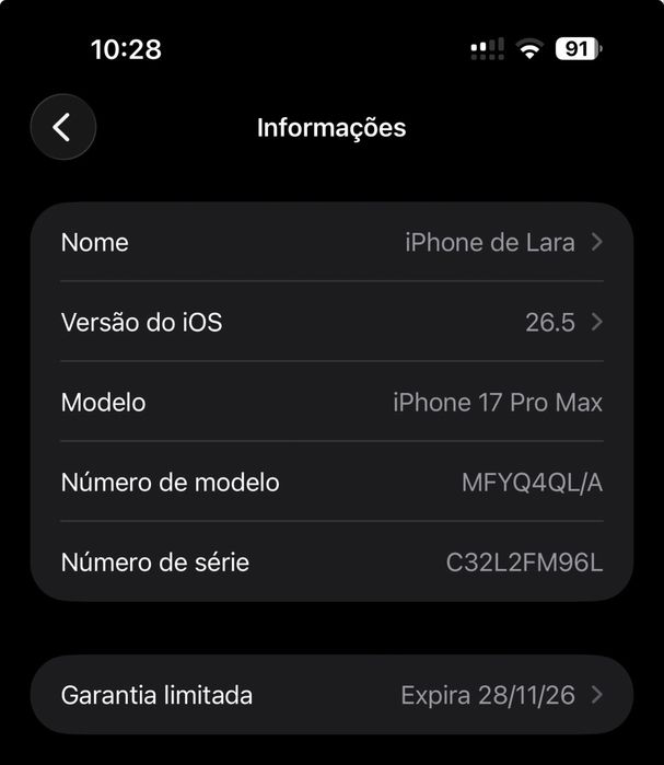 Iphone 17 pro max 512gb