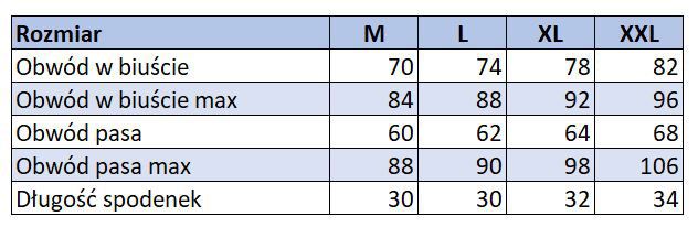 Piżama damska krótka na ramiączkach rozmiar L