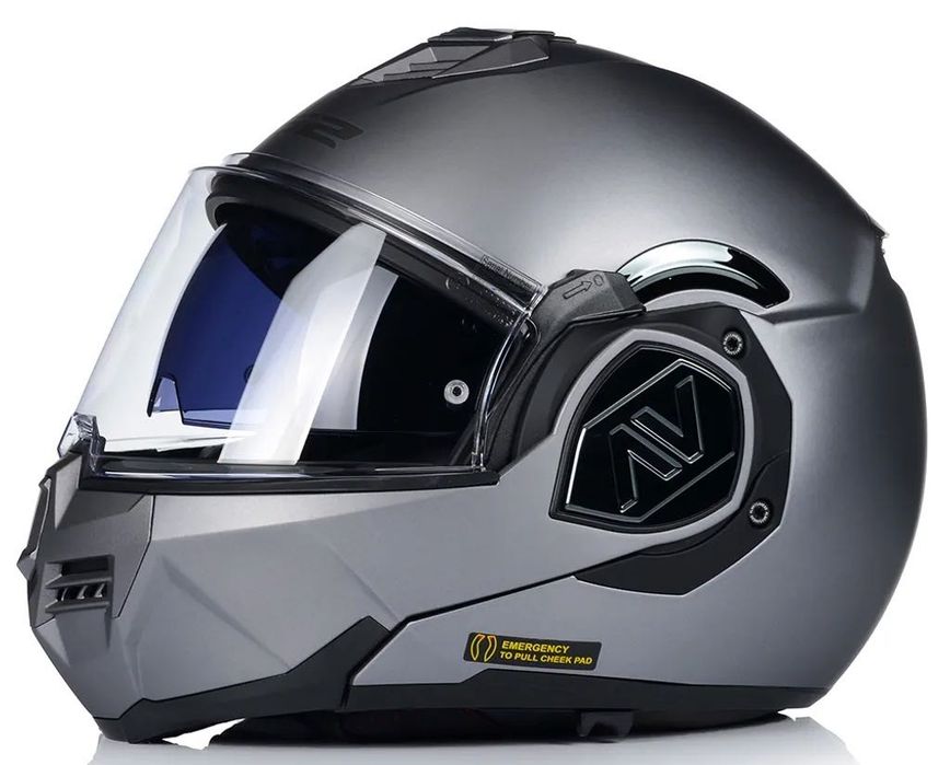 Capacete NOVO Modular 180° LS2 Titanium Matt (22% DESCONTO) Em L e XL