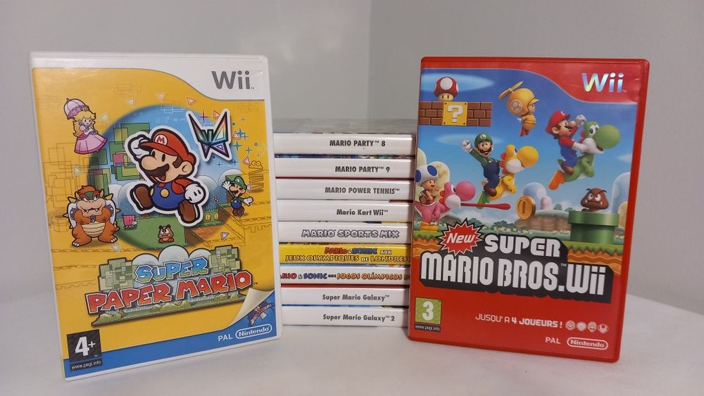 Jogos wii, mario kart, just dance, new super mario bros