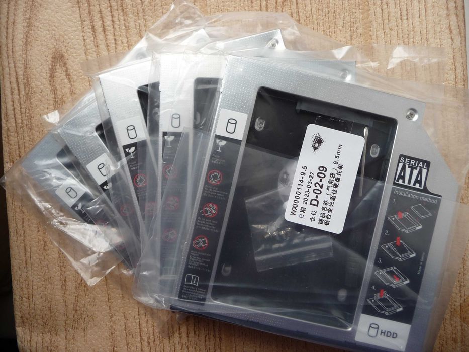 Переходник карман Оптибей(caddy) для SSD 9,5/12,7мм вместо DVD привода