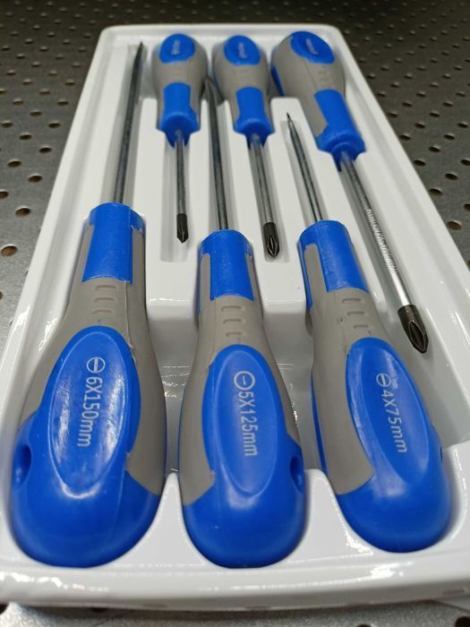 Śrubokręty wkrętaki z magnesowymi końcówkami 6 szt. zestaw śrubokrętów