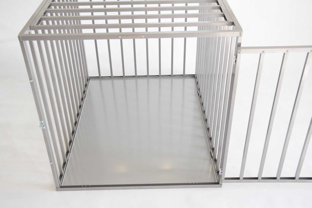 Klatka dla psa kennelowa transporter kojec mocny L 99x69x65 Aluminum