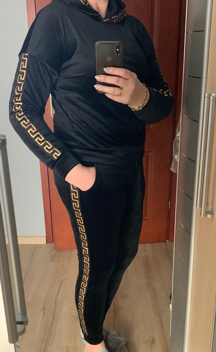 Dres welurowy grecki wzór