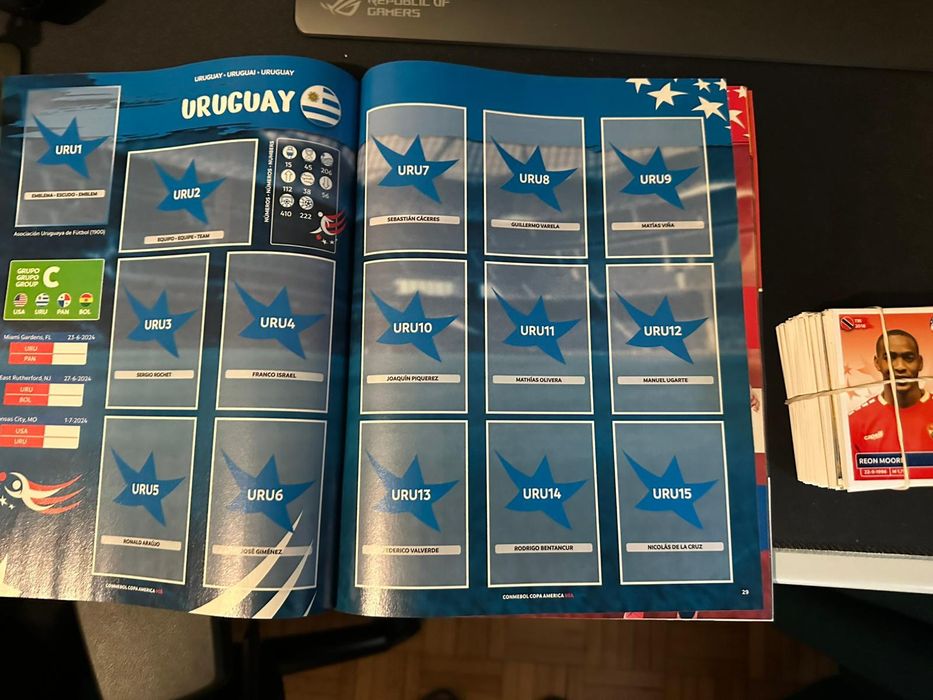 Caderneta Copa América 2024 mais cromos