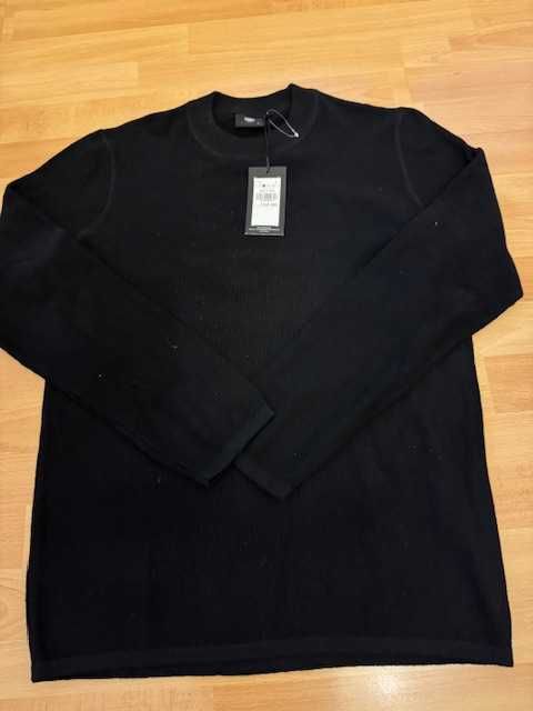 Sweter męski L Carry z bawełny nowy z metką czarny klasyczny model