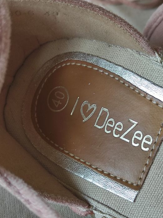 Espadryle damskie wiązane DeeZee  róż pudrowy 24,5 cm