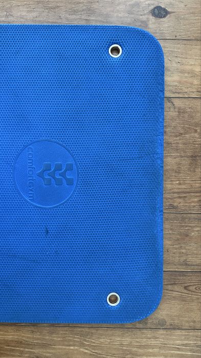 Tapete de Fitness / Ginástica Profissional com Ilhoses – Azul (Alta Densidade)